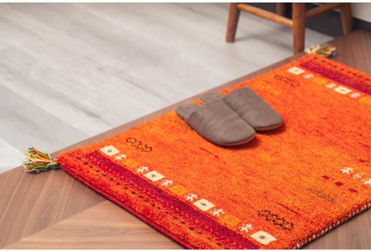 60×90ギャッベマットSUNSET インテリア ラグ カーペット ラグマット ラグカーペット リビング 絨毯 玄関マット 玄関 ミニマット(代引不可)