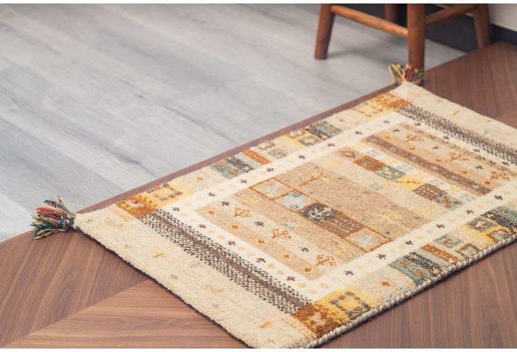 60×90ギャッベマットSNOW インテリア ラグ カーペット ラグマット ラグカーペット リビング 絨毯 玄関マット 玄関 ミニマット(代引不可)