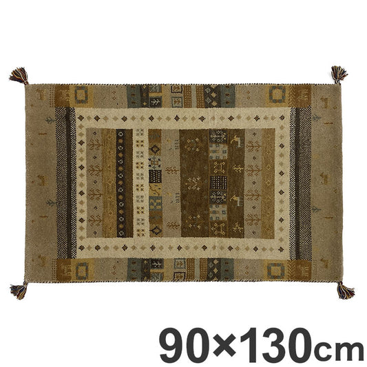 ラグ 90×130cm 冬柄 断熱 ウール コットン 天然素材 オールシーズン シンプル おしゃれ 北欧 絨毯 カーペット マット リビングマット 新生活 一人暮らし(代引不可)