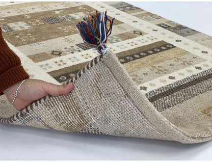 ラグ 130×190cm 冬柄 断熱 ウール コットン 天然素材 オールシーズン シンプル おしゃれ 北欧 絨毯 カーペット マット リビングマット 新生活 一人暮らし(代引不可)