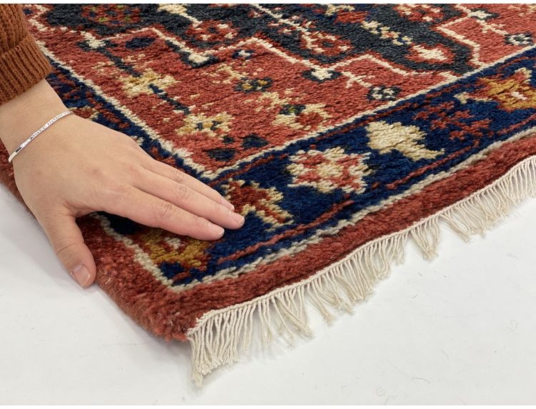 ラグ 130×190cm 柄 トライバル 部族絨毯風 ウール コットン 天然素材 オールシーズン シンプル おしゃれ 北欧 絨毯 カーペット マット リビングマット 新生活 一人暮らし(代引不可)