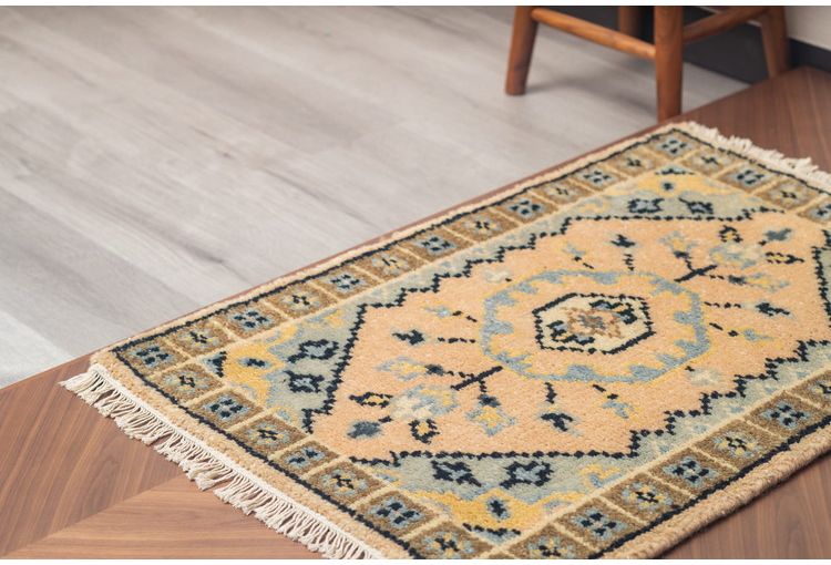 60×90トライバルマットFLOWER インテリア ラグ カーペット ラグマット ラグカーペット リビング 絨毯 玄関マット 玄関 ミニマット(代引不可)