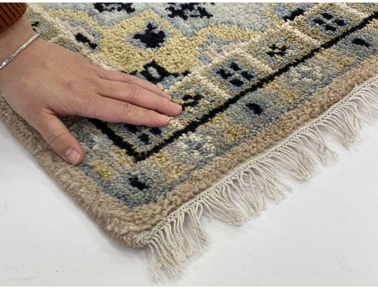 60×90トライバルマットFLOWER インテリア ラグ カーペット ラグマット ラグカーペット リビング 絨毯 玄関マット 玄関 ミニマット(代引不可)