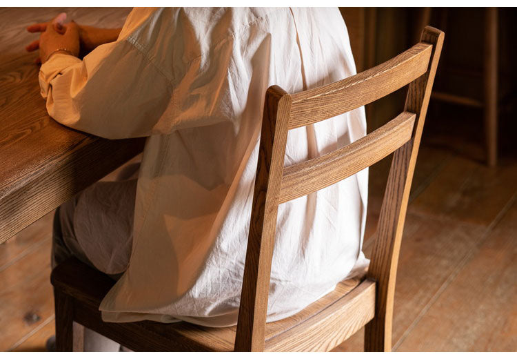 ダイニングチェア 単品 天然木 タモ無垢材 おしゃれ 北欧 オイル仕上げ イス いす 椅子 木製 木目 スツール ダイニング ienowa イエノア(代引不可)