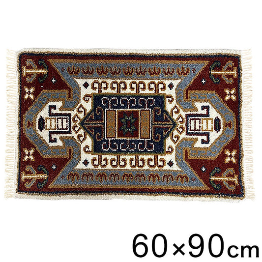 60×90トライバルマットFLAG インテリア ラグ カーペット ラグマット ラグカーペット リビング 絨毯 玄関マット 玄関 ミニマット(代引不可)
