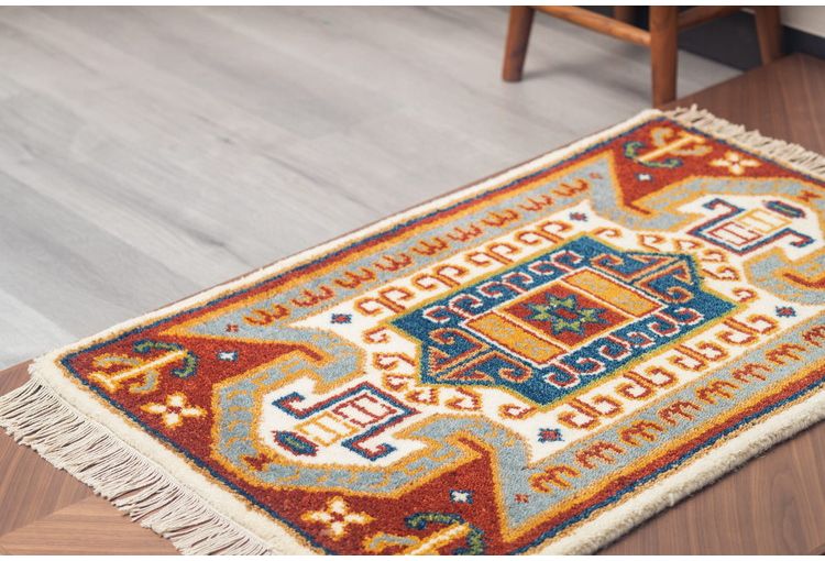 60×90トライバルマットFLAG インテリア ラグ カーペット ラグマット ラグカーペット リビング 絨毯 玄関マット 玄関 ミニマット(代引不可)