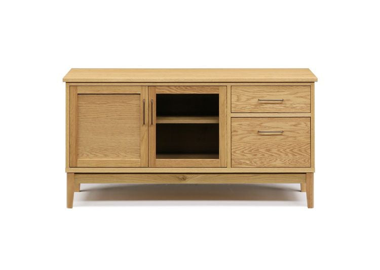 マルチリビングボード 幅135cm 天然木 日本製 テレビ台 ローボード 収納棚 オイル仕上げ ガラス扉 おしゃれ 北欧 シンプル 新生活 一人暮らし(代引不可)