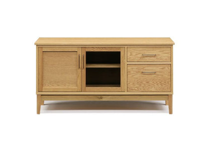 マルチリビングボード 幅135cm 天然木 日本製 テレビ台 ローボード 収納棚 オイル仕上げ ガラス扉 おしゃれ 北欧 シンプル 新生活 一人暮らし(代引不可)