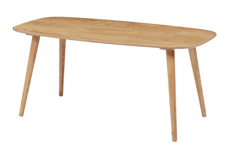 ダイニングテーブル 幅160cm 楕円形 4人掛け 4人用 アッシュ無垢材 食堂テーブル 天然木 おしゃれ 北欧 法人 カフェ 木製 木目 リビングテーブル ienowa イエノア(代引不可)