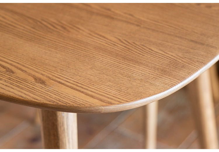 ダイニングテーブル 幅160cm 楕円形 4人掛け 4人用 アッシュ無垢材 食堂テーブル 天然木 おしゃれ 北欧 法人 カフェ 木製 木目 リビングテーブル ienowa イエノア(代引不可)