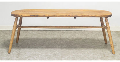 ダイニング用ベンチ 幅112cm 背もたれなし 天然木 木製 木目 2人掛け ダイニングベンチ 食堂ベンチ 法人 おしゃれ 北欧 レトロ カフェ風 ienowa イエノア(代引不可)