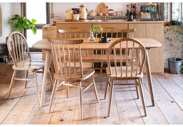 ダイニングチェア 食堂椅子 法人 Aタイプ Bタイプ アッシュ無垢材 天然木 木製 木目 おしゃれ 北欧 シンプル オイル仕上げ 新生活 ienowa イエノア(代引不可)