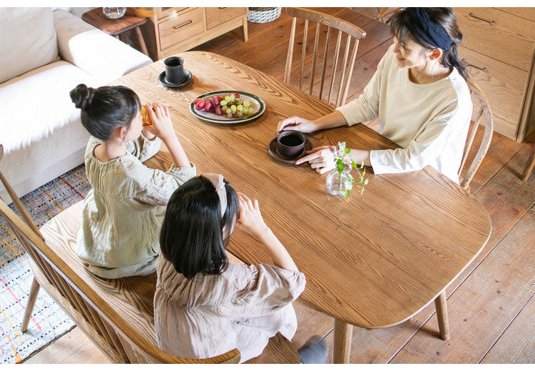 ダイニングチェア 食堂椅子 法人 Aタイプ Bタイプ アッシュ無垢材 天然木 木製 木目 おしゃれ 北欧 シンプル オイル仕上げ 新生活 ienowa イエノア(代引不可)