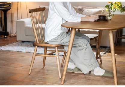 ダイニングチェア 食堂椅子 法人 Aタイプ Bタイプ アッシュ無垢材 天然木 木製 木目 おしゃれ 北欧 シンプル オイル仕上げ 新生活 ienowa イエノア(代引不可)