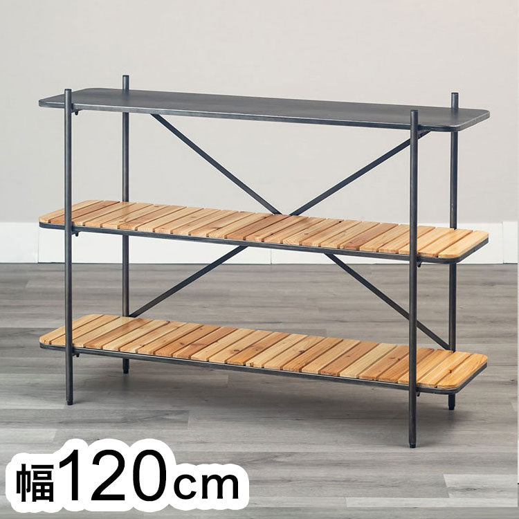 120シェルフ3段 トリニティ(九) オープンラック ディスプレイラック 本棚 シェルフ デスクラック 見せる収納 おしゃれ ラック リビング(代引不可)