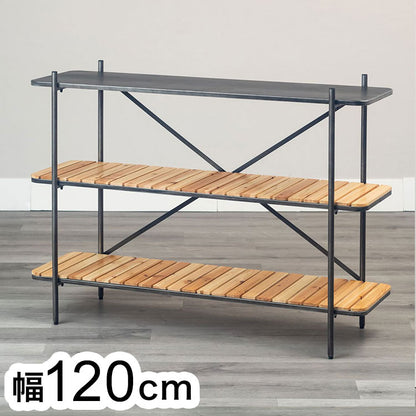 120シェルフ3段 トリニティ(九) オープンラック ディスプレイラック 本棚 シェルフ デスクラック 見せる収納 おしゃれ ラック リビング(代引不可)