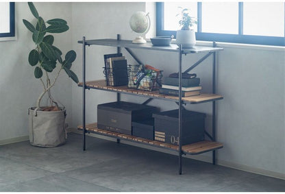 120シェルフ3段 トリニティ(九) オープンラック ディスプレイラック 本棚 シェルフ デスクラック 見せる収納 おしゃれ ラック リビング(代引不可)