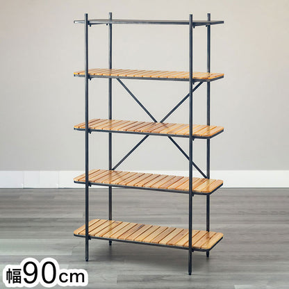 90シェルフ5段 トリニティ(九) オープンラック ディスプレイラック 本棚 シェルフ デスクラック 見せる収納 おしゃれ ラック リビング(代引不可)