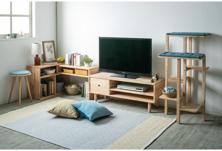 テレビ台 天然木 幅114cm 木製 ローボード TV台 テレビボード TVボード 木製 ナチュラル TVラック NATURAL SIGNATURE おしゃれ 北欧 シンプル 新生活 一人暮らし(代引不可)