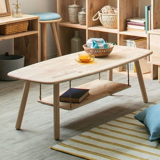 ローテーブル 幅120cm 収納付き 天然木 おしゃれ 北欧 木目 木製 コンパクト リビングテーブル 新生活 ナチュラル 一人暮らし シンプル NATURAL SIGNATURE(代引不可)