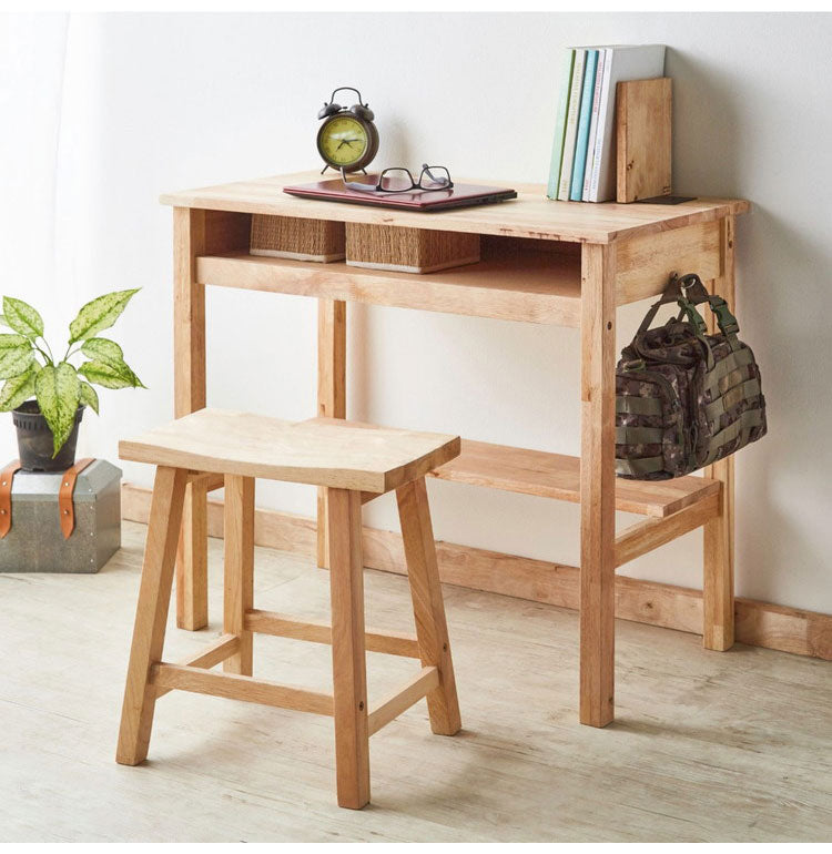 デスク スツールセット 天然木 木製 木目 おしゃれ 北欧 子供部屋 学習デスク 勉強机 学習机 書斎 省スペース コンパクト ナチュラル NATURAL SIGNATURE(代引不可)