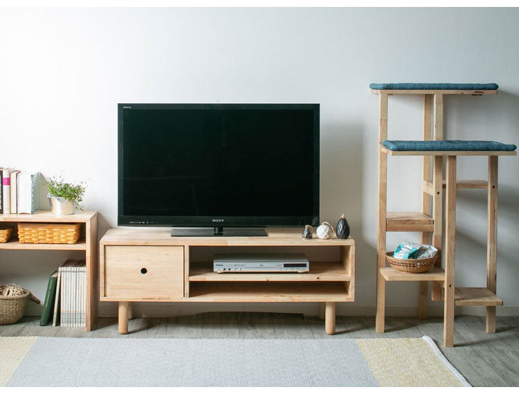 キャットタワー 天然木 猫 キャットツリー 据え置き ネコ ペット 大型猫 シニア 運動不足解消 簡単 組み立て クッション付 おしゃれ 室内 天然木 Cut-hus キャトハス NATURAL SIGNATURE(代引不可)