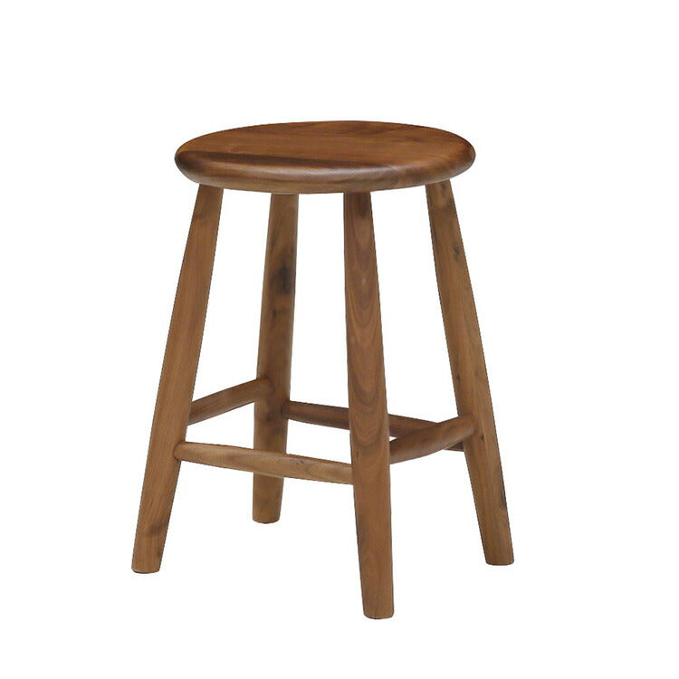 スツール 椅子 丸型 ラウンドスツール 天然木 木製 シンプル おしゃれ 北欧 モダン コンパクト いす イス ブラウン ウレタン塗装 リビング キッチン(代引不可)