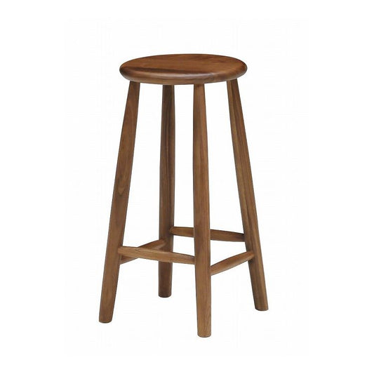 スツール 椅子 丸型 ハイタイプ スクエアスツール 天然木 木製 シンプル おしゃれ 北欧 モダン コンパクト いす イス ブラウン ウレタン塗装 リビング キッチン(代引不可)