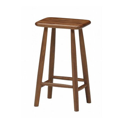 スツール 椅子 角型 ハイタイプ スクエアスツール 天然木 木製 シンプル おしゃれ 北欧 モダン コンパクト いす イス ブラウン ウレタン塗装 リビング キッチン(代引不可)