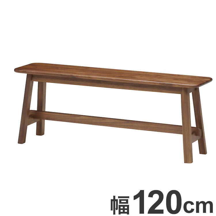 ベンチ 幅120cm 天然木 木製 長方形 ブラウン 物置 飾り 椅子 長椅子 イス いす ウレタン塗装 シンプル おしゃれ 北欧(代引不可)
