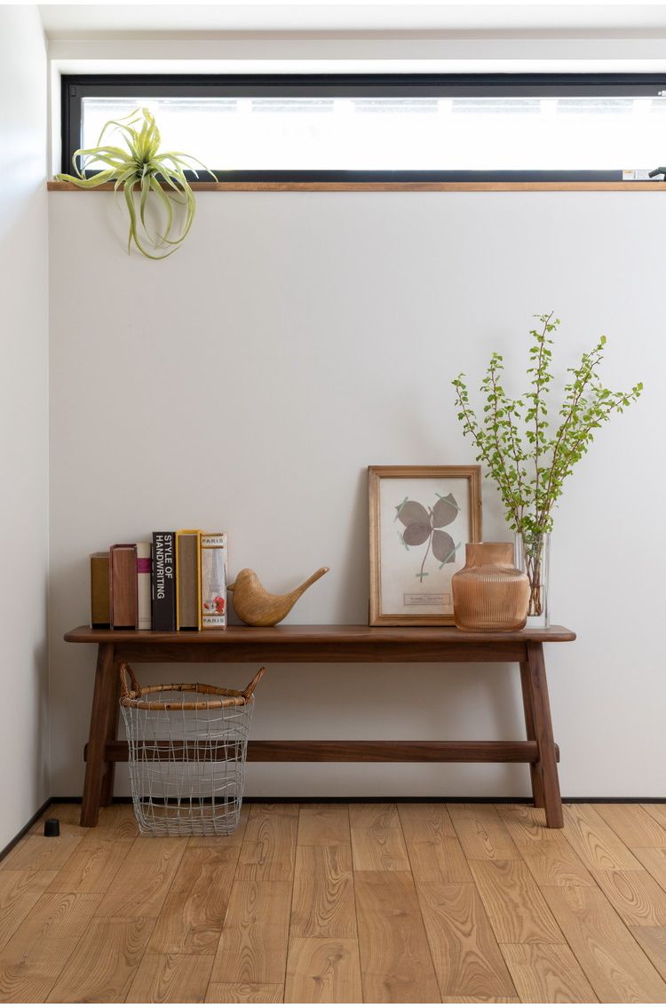 ベンチ 幅120cm 天然木 木製 長方形 ブラウン 物置 飾り 椅子 長椅子 イス いす ウレタン塗装 シンプル おしゃれ 北欧(代引不可)