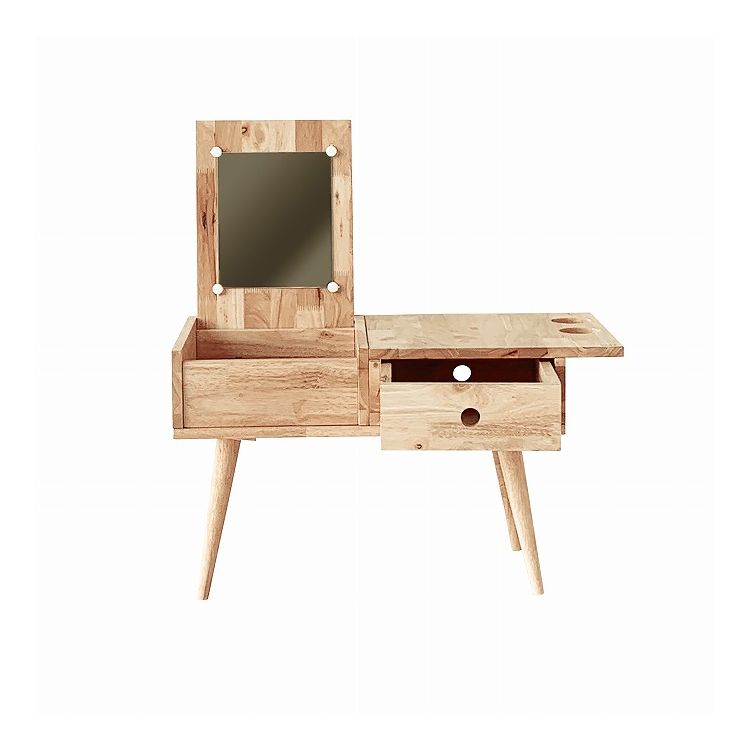 テーブルドレッサー 天然木 ローテーブル 化粧台 鏡 シンプル ナチュラル かわいい 女の子 女性用 NATURAL SIGNATURE おしゃれ 北欧 シンプル 新生活 一人暮らし(代引不可)