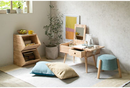 テーブルドレッサー 天然木 ローテーブル 化粧台 鏡 シンプル ナチュラル かわいい 女の子 女性用 NATURAL SIGNATURE おしゃれ 北欧 シンプル 新生活 一人暮らし(代引不可)