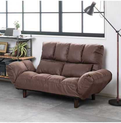 カウチソファー ファクトIIIレザーファブリック DGY ソファ ソファー 2人掛け コンパクト リクライニング シンプル カウチソファ フロアソファ ローソファ 二人掛 一人掛け(代引不可)