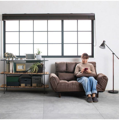 カウチソファー ファクトIIIレザーファブリック DGY ソファ ソファー 2人掛け コンパクト リクライニング シンプル カウチソファ フロアソファ ローソファ 二人掛 一人掛け(代引不可)