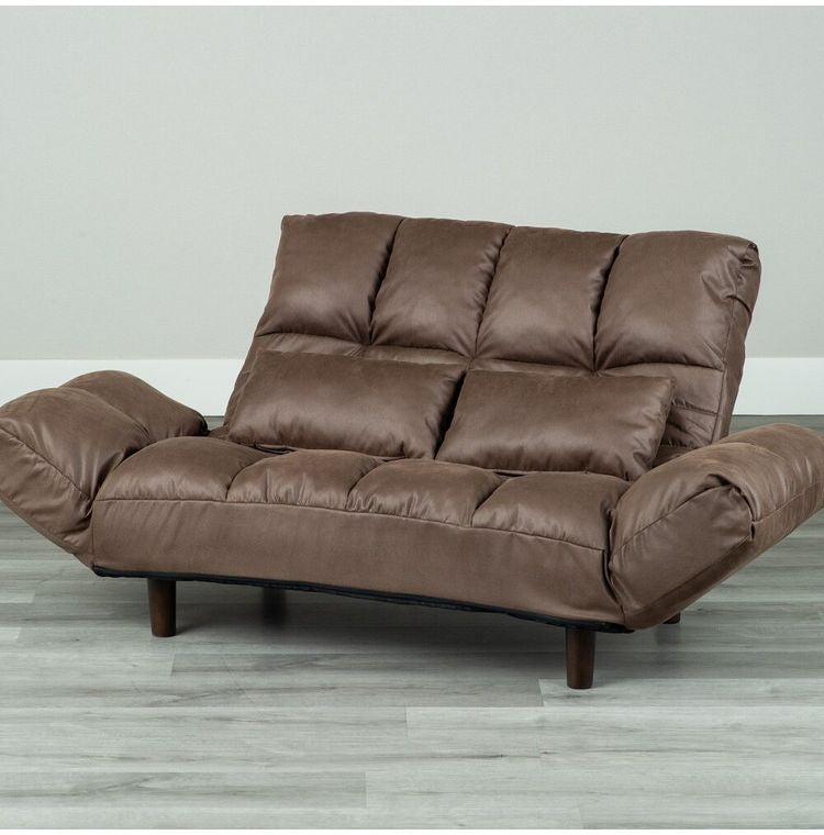 カウチソファー ファクトIIIレザーファブリック BR ソファ ソファー 2人掛け コンパクト リクライニング シンプル カウチソファ フロアソファ ローソファ 二人掛 一人掛け(代引不可)