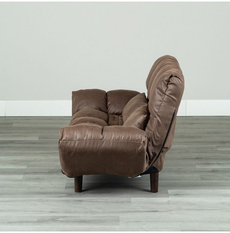 カウチソファー ファクトIIIレザーファブリック BR ソファ ソファー 2人掛け コンパクト リクライニング シンプル カウチソファ フロアソファ ローソファ 二人掛 一人掛け(代引不可)