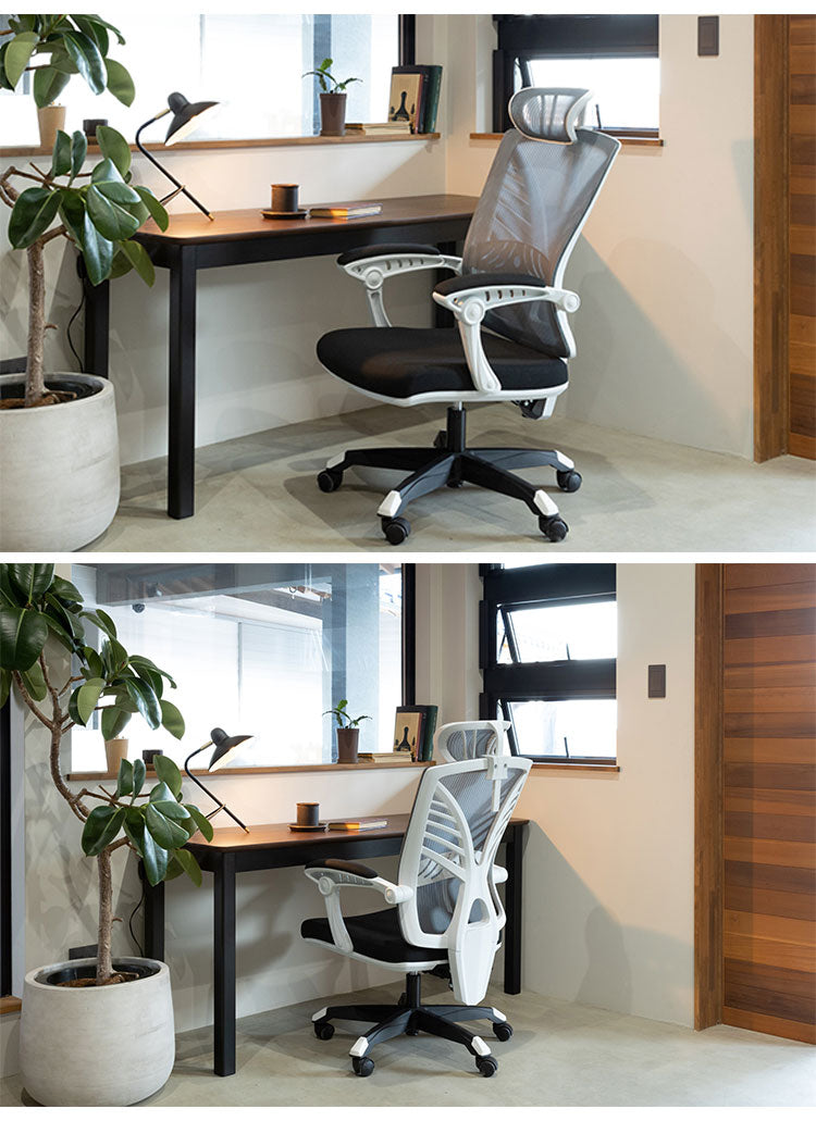 オフィスチェア ハイバック シンプル ヘッドレスト 高さ調節 ランバーサポート メッシュ ロッキング機能 リクライニング機能 シンプル オフィス かわいい(代引不可)