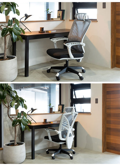 オフィスチェア ハイバック シンプル ヘッドレスト 高さ調節 ランバーサポート メッシュ ロッキング機能 リクライニング機能 シンプル オフィス かわいい(代引不可)