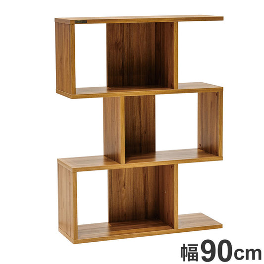 オープン収納 シェルフ 幅90cm 3段 カントリー調 飾り棚 木目調 シンプル おしゃれ 北欧 モダン 新生活 一人暮らし(代引不可)