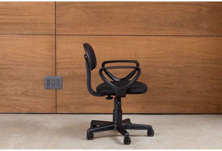 オフィスチェア 背もたれ 肘あり 肘置き ガス圧昇降式 昇降式 高さ調節 シンプル チェア いす イス 椅子 会社 会議室 書斎(代引不可)