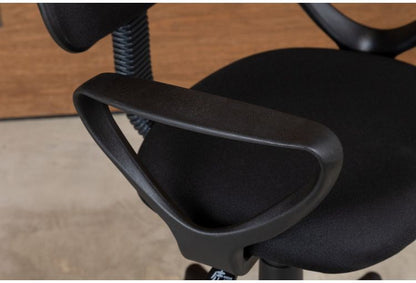 オフィスチェア 背もたれ 肘あり 肘置き ガス圧昇降式 昇降式 高さ調節 シンプル チェア いす イス 椅子 会社 会議室 書斎(代引不可)