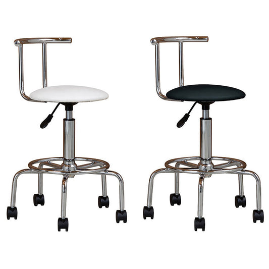 カウンターチェア シンプル レザー調 おしゃれ バーチェア 椅子 いす イス ブラック ホワイト ガス圧昇降 フットレスト背もたれ(代引不可)