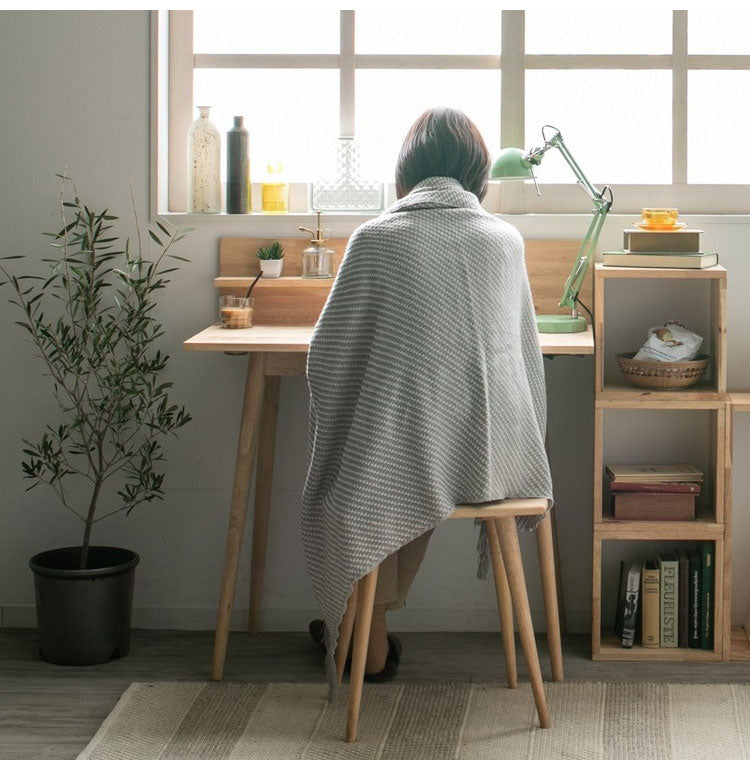 デスク 幅90cm 長方形 収納付き ドリンクホルダー付き スマホスタンド タブレットスタンド 天然木 木製 木目 おしゃれ リモート テレワーク 子ども 学習机 勉強机 書斎 NATURAL SIGNATURE(代引不可)