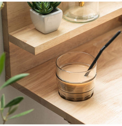 デスク 幅90cm 長方形 収納付き ドリンクホルダー付き スマホスタンド タブレットスタンド 天然木 木製 木目 おしゃれ リモート テレワーク 子ども 学習机 勉強机 書斎 NATURAL SIGNATURE(代引不可)