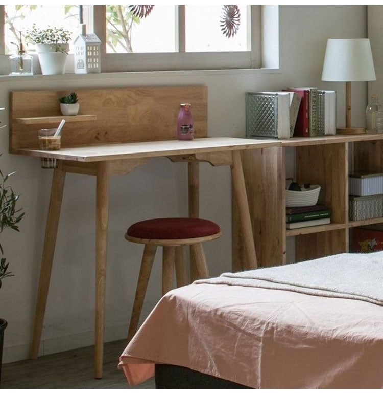 デスク 幅90cm 長方形 収納付き ドリンクホルダー付き スマホスタンド タブレットスタンド 天然木 木製 木目 おしゃれ リモート テレワーク 子ども 学習机 勉強机 書斎 NATURAL SIGNATURE(代引不可)