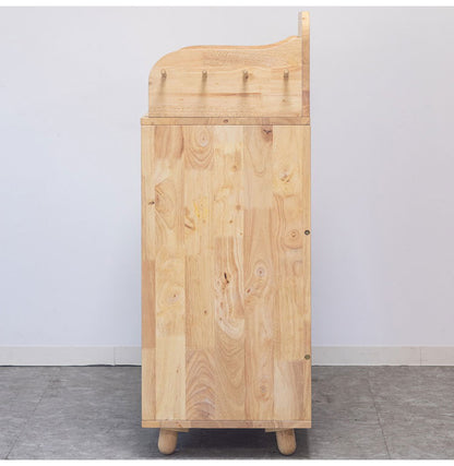 ランドセルラック 天然木 幅60cm ハンガーラック付き オープンロッカー 木目 木製 収納 子ども部屋 子供 おしゃれ 北欧 ナチュラル オープンシェルフ オープン収納 進学祝い NATURAL SIGNATURE(代引不可)