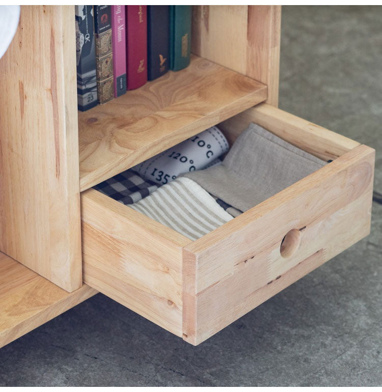 ランドセルラック 天然木 幅60cm ハンガーラック付き オープンロッカー 木目 木製 収納 子ども部屋 子供 おしゃれ 北欧 ナチュラル オープンシェルフ オープン収納 進学祝い NATURAL SIGNATURE(代引不可)