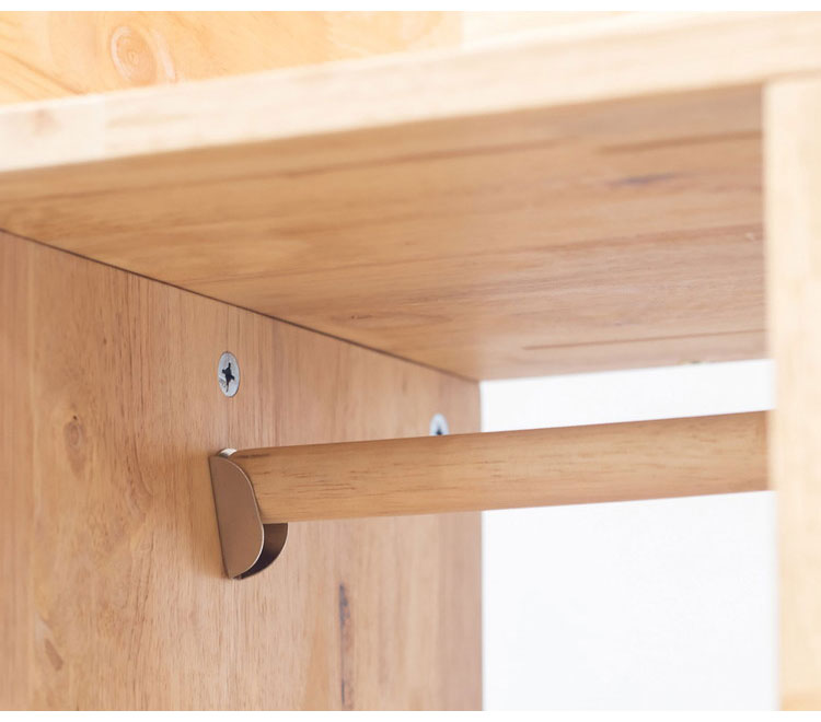 ランドセルラック 天然木 幅60cm ハンガーラック付き オープンロッカー 木目 木製 収納 子ども部屋 子供 おしゃれ 北欧 ナチュラル オープンシェルフ オープン収納 進学祝い NATURAL SIGNATURE(代引不可)