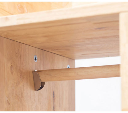 ランドセルラック 天然木 幅60cm ハンガーラック付き オープンロッカー 木目 木製 収納 子ども部屋 子供 おしゃれ 北欧 ナチュラル オープンシェルフ オープン収納 進学祝い NATURAL SIGNATURE(代引不可)